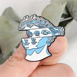 New Antique Greek Statue Face Artistic Brooch Pin